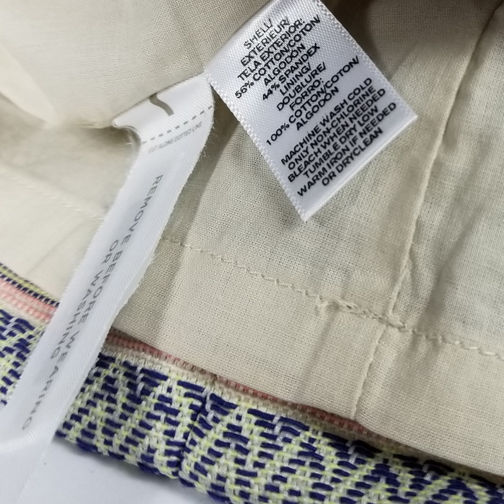 LOFT Petites Geometric Striped Mini Skirt 4P - Picture 4 of 4